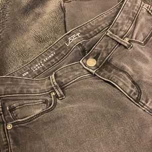 LOFT ankle-crop skinny jean with zipper sides